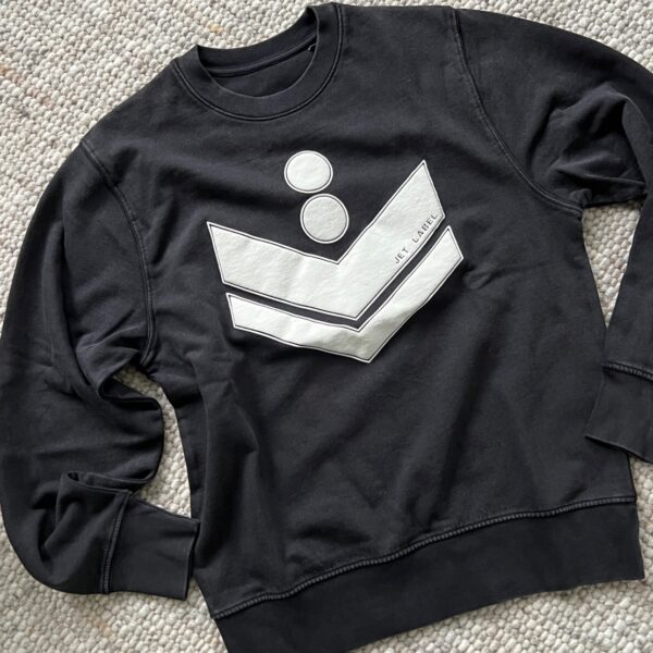 Sweater Retro Logo Vintage Black
