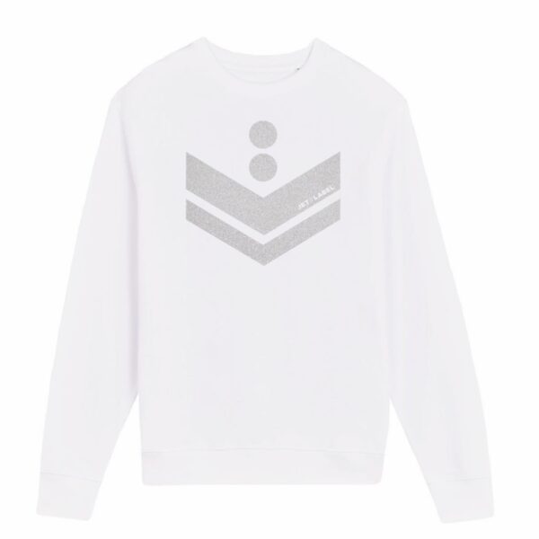 Sweater Silver Glitter Logo White
