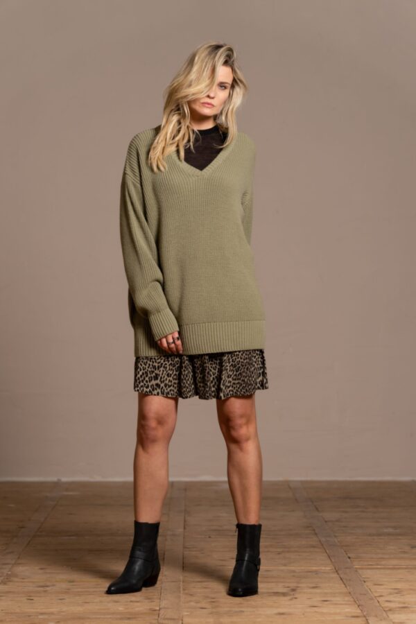 Milly Knitted Pull Olive Juul & Belle