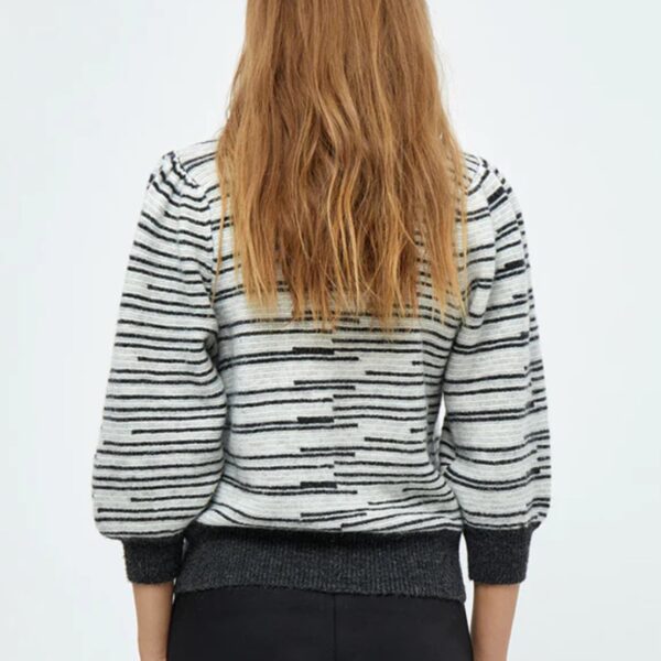 Marilou Knit Pullover Grey Stripe